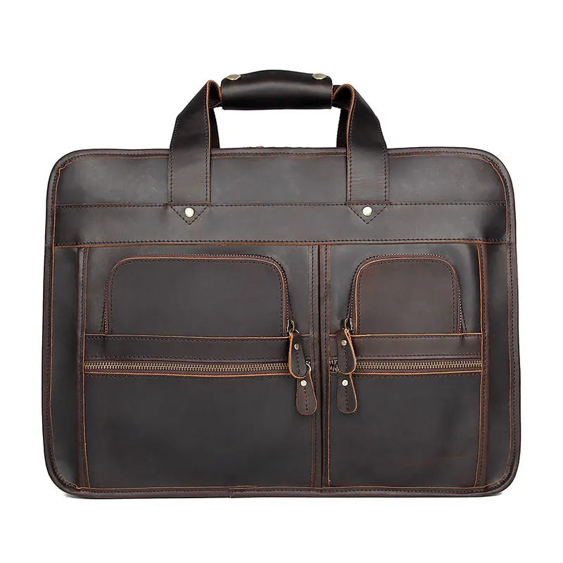 High Quality Real Leather Laptop Bag Men's Travel Portable Briefcase Vintage 15.6 Inch Handbag Messenger Bags 7387R
High Quality Real Leather Laptop Bag Men's Travel Portable Briefcase Vintage 15.6 Inch Handbag Messenger Bags 7387R