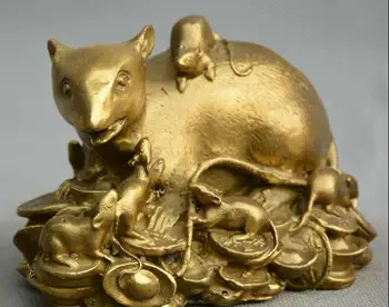Collect Chinese fengshui old Bronze Zodiac rat yuanbao coin auspicious statue
Collect Chinese fengshui old Bronze Zodiac rat yuanbao coin auspicious statue