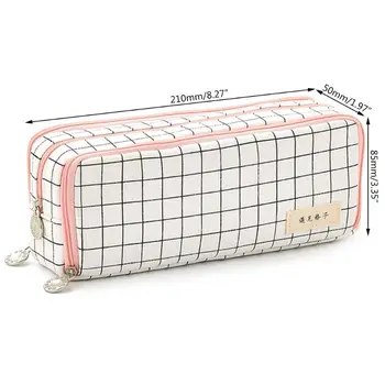 Large Capacity Girls Pencil Case Durable Stationery Box Simple Style Check Pattern Pen Bag Students Pen Pouch School
Large Capacity Girls Pencil Case Durable Stationery Box Simple Style Check Pattern Pen Bag Students Pen Pouch School