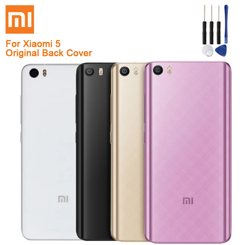 Оригинальный стеклянный чехол Xiao Mi Xiaomi задняя крышка батарейного отсека для 5 Mi5 MI