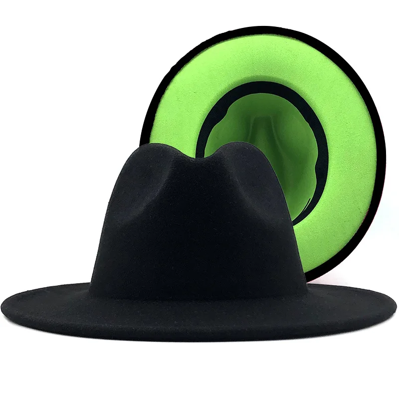 Unisex Outer Patchwork Wool Felt Jazz Fedora Hats Men Women Wide Brim Panama Trilby Vintage Outdoor Church Party Hat L XL
Unisex Outer Patchwork Wool Felt Jazz Fedora Hats Men Women Wide Brim Panama Trilby Vintage Outdoor Church Party Hat L XL
