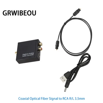 Grwibeou Digital to Analog Stereo Audio Converter Amplifier Decoder Coaxial Optical Fiber Signal to RCA R/L 3.5mm DAC Adapter
Grwibeou Digital to Analog Stereo Audio Converter Amplifier Decoder Coaxial Optical Fiber Signal to RCA R/L 3.5mm DAC Adapter