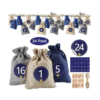 Advent Calendar Christmas Gift Bags with 1-24 Advent Number Stickers for Kids Adults DIY Crafts
Advent Calendar Christmas Gift Bags with 1-24 Advent Number Stickers for Kids Adults DIY Crafts