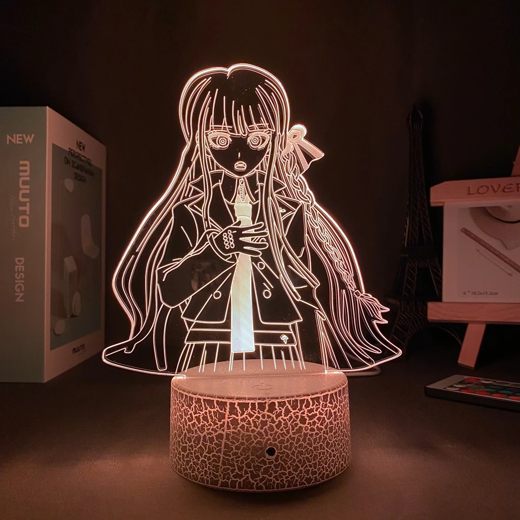 

Acrylic Led Night Light Anime Lamp Danganronpa Kirigiri Kyouko Illusion Led Changing Nightlights Lampara For Bedroom Decoration