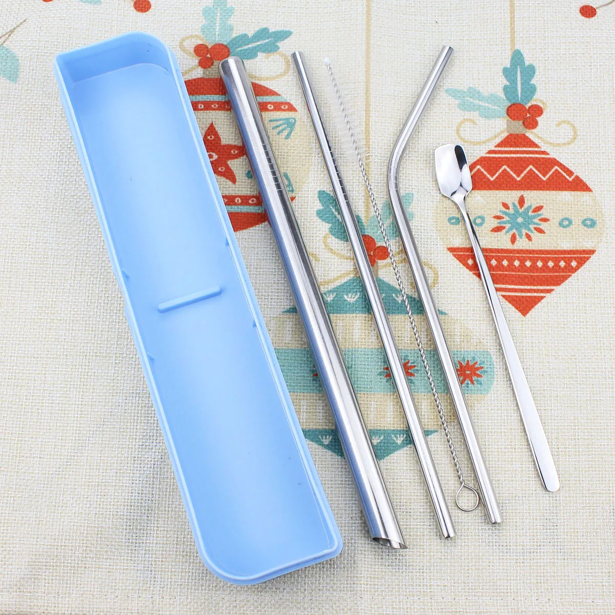 5pcs Straw Reusable Stainless Steel Drinking Straw Metal Straw For Smoothies Tapioca Pearls Milk Tea Juice Bar Tools with Box
5pcs Straw Reusable Stainless Steel Drinking Straw Metal Straw For Smoothies Tapioca Pearls Milk Tea Juice Bar Tools with Box