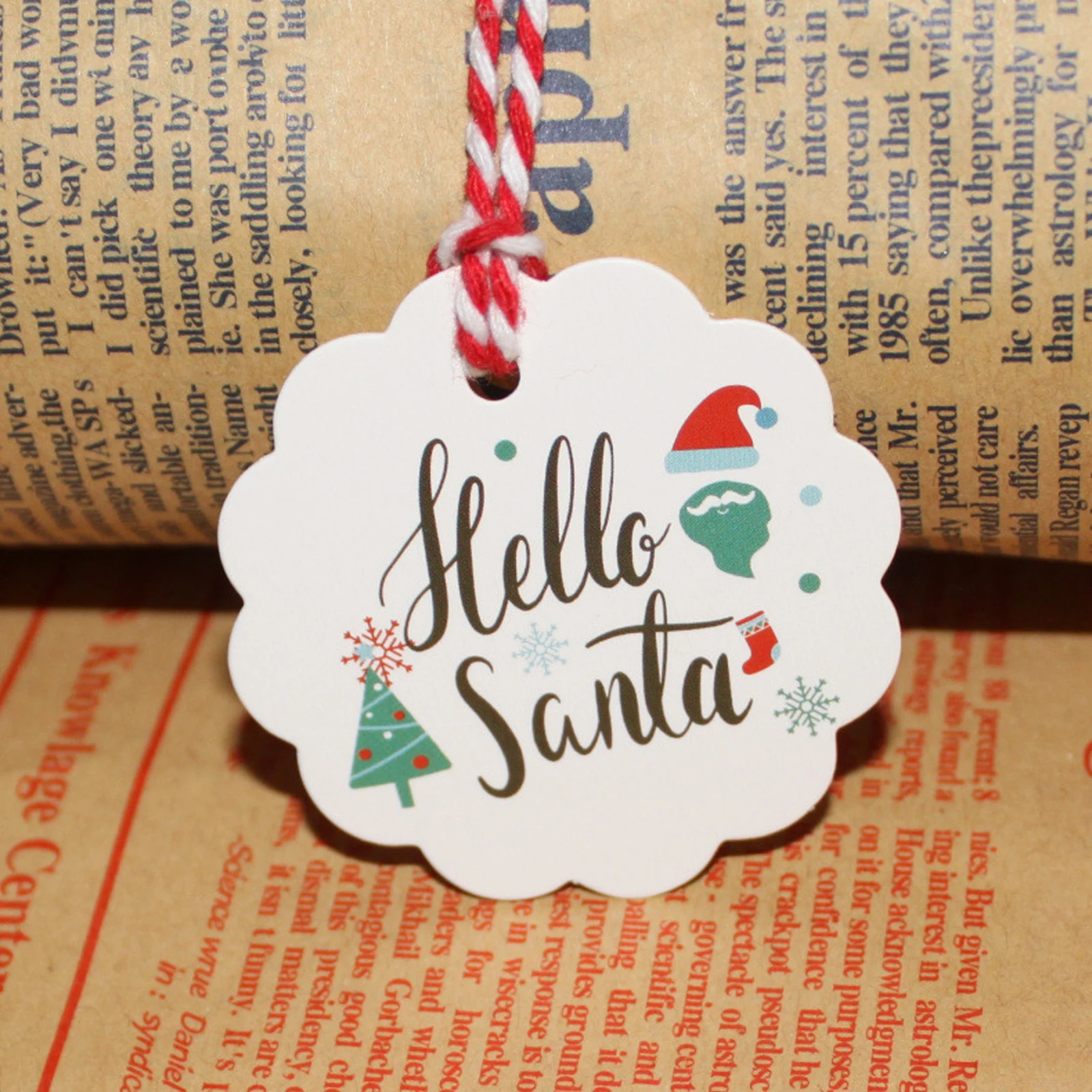 christmas kraft paper tags diy round label wedding gift