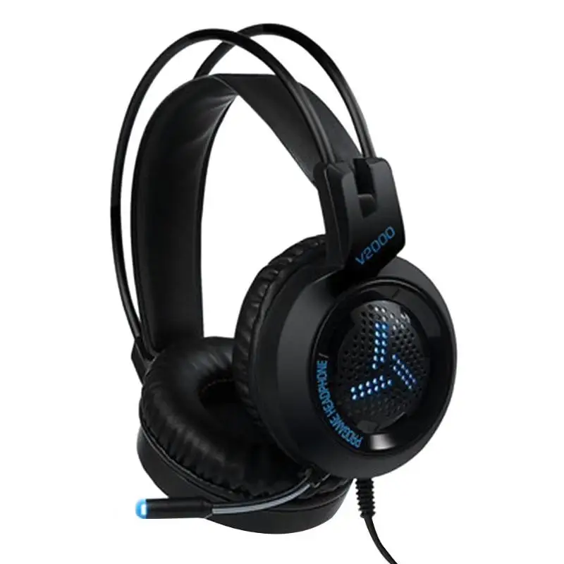 V2000 USB Wired Gaming Headphone Deep Bass 7.1 Virtual Surround Sound Lighting Over-Ear Earphone Headset for Computer PC
V2000 USB Wired Gaming Headphone Deep Bass 7.1 Virtual Surround Sound Lighting Over-Ear Earphone Headset for Computer PC