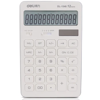 Dual Power Flat Panel Calculator 12 Digits Large Screen Desktop Computer White Calculadora Canetas Office School Supplies
Dual Power Flat Panel Calculator 12 Digits Large Screen Desktop Computer White Calculadora Canetas Office School Supplies