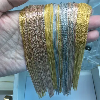 Real 18K Gold Basic Chain Necklace Woman Neck Chain 40-45cm Cable Chain Necklaces Jewelry Wholesale 
Real 18K Gold Basic Chain Necklace Woman Neck Chain 40-45cm Cable Chain Necklaces Jewelry Wholesale