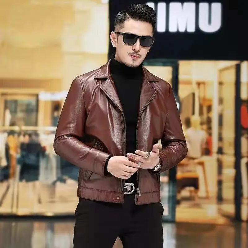 2021 Spring Autumn Men Genuine Jacket Vintage Men Slim Fit Motorcycle Leather Jacket Genuine Sheepskin Biker Coat B286
2021 Spring Autumn Men Genuine Jacket Vintage Men Slim Fit Motorcycle Leather Jacket Genuine Sheepskin Biker Coat B286