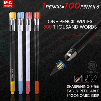 M&G Black Technology Eternal Pen Without ink/Lead 17200 meters writing length inkless metal Pencil Pencils set for School kids
M&G Black Technology Eternal Pen Without ink/Lead 17200 meters writing length inkless metal Pencil Pencils set for School kids