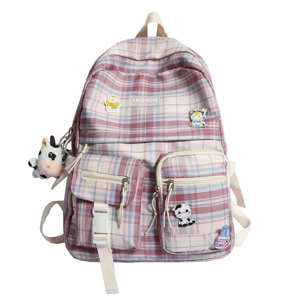 

ABQP большой клетчатый рюкзак, сумки для женщин, Многофункциональный школьный рюкзак для девочек, женский рюкзак для путешествий и работы