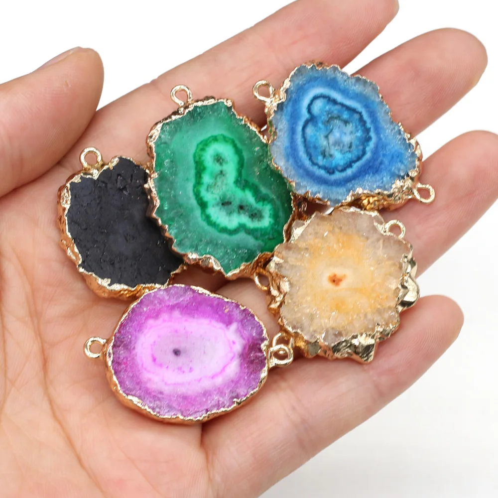 Trendy Natural Druzy Agates Stone Charms Connector Pendant Irregular Quartz Pendants for Jewelry Making DIY Necklace Bracelet
Trendy Natural Druzy Agates Stone Charms Connector Pendant Irregular Quartz Pendants for Jewelry Making DIY Necklace Bracelet