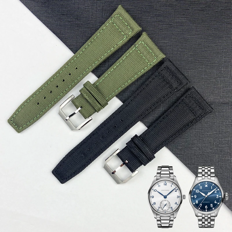 Ремешок из натуральной кожи с нейлоновой тканью для наручных часов IWC, зеленые мужские браслеты размером 20 мм, 21 мм, 22 мм
Ремешок из натуральной кожи с нейлоновой тканью для наручных часов IWC, зеленые мужские браслеты размером 20 мм, 21 мм, 22 мм