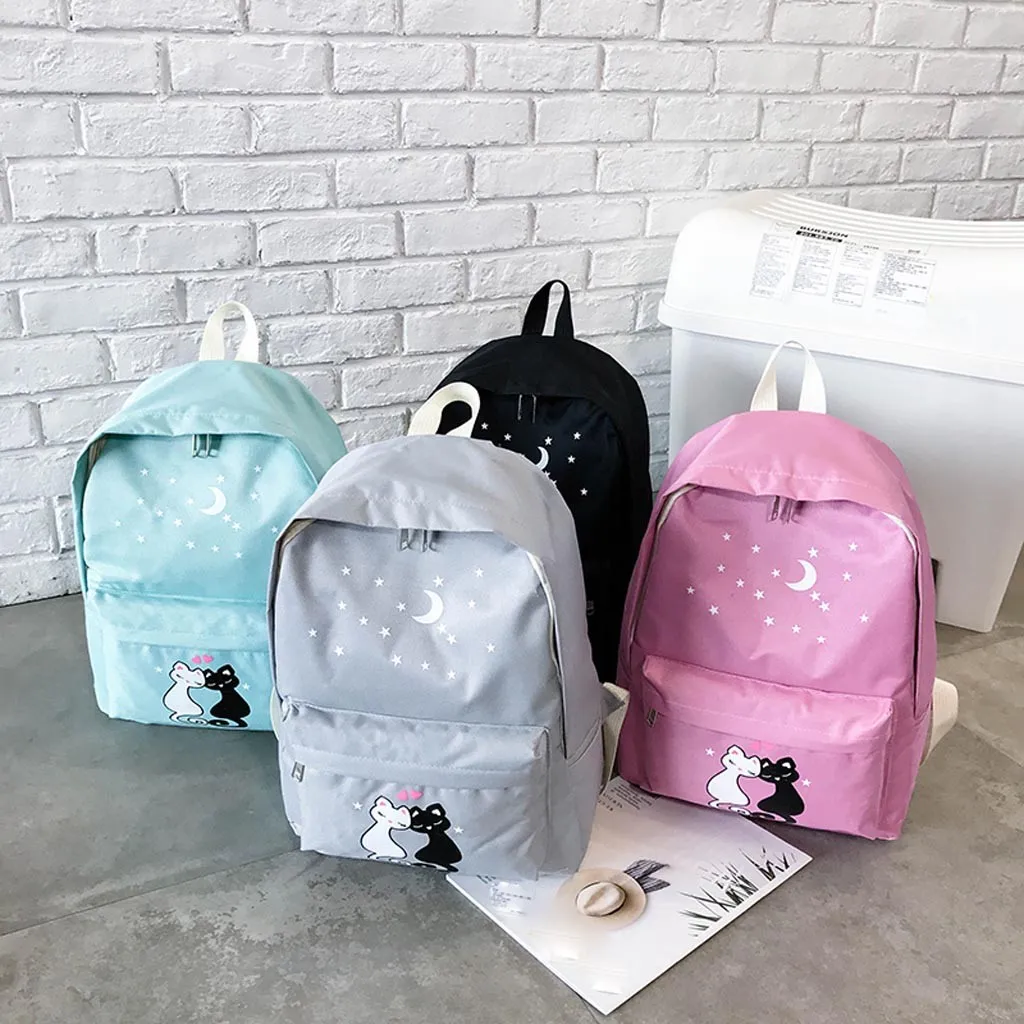 Women Four-Piece Backpack Printed Cat Backpack Shoulder School Travel Shopping Bags Canvas Women Pen Bags Clutch backpack
Women Four-Piece Backpack Printed Cat Backpack Shoulder School Travel Shopping Bags Canvas Women Pen Bags Clutch backpack