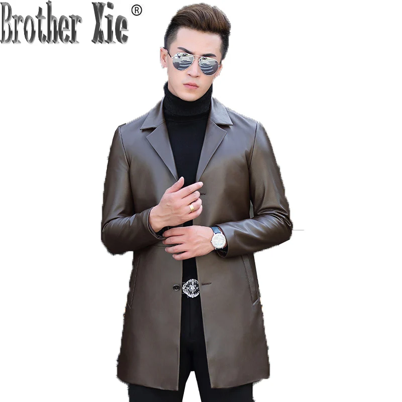 Genuine Sheepskin Leather Jacket Sheepskin Coat Long Windbreaker Leather Coats Men Spring Autumn Jacket T-01-1700 KJ1618
Genuine Sheepskin Leather Jacket Sheepskin Coat Long Windbreaker Leather Coats Men Spring Autumn Jacket T-01-1700 KJ1618