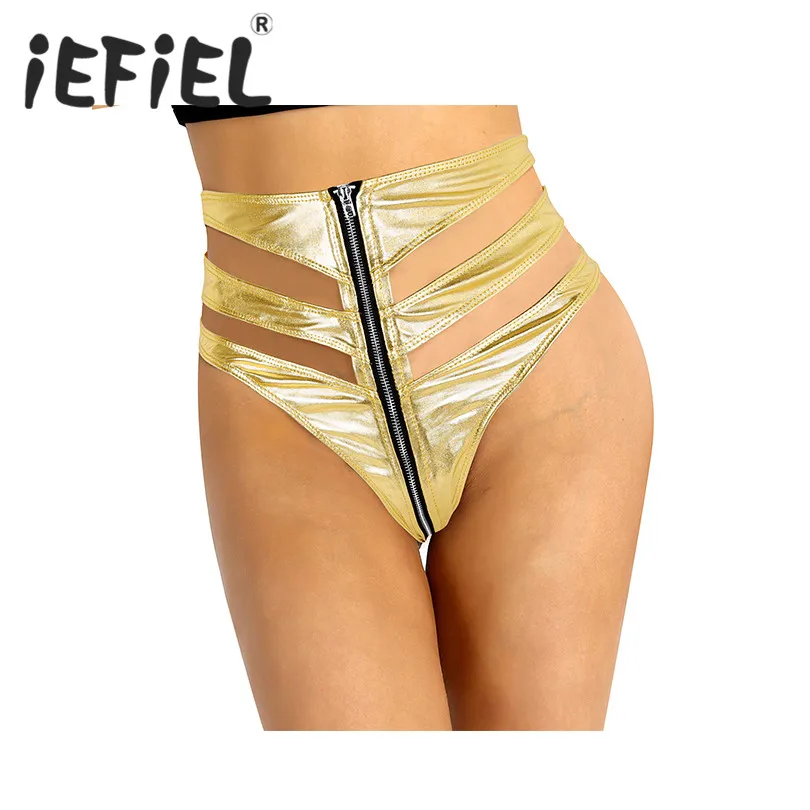 Sexy Shiny Metallic Briefs Cutout High-Waisted Front Zippered Booty Shorts Mini Women Hot Shorts for Night Dancewear Clubwear
Sexy Shiny Metallic Briefs Cutout High-Waisted Front Zippered Booty Shorts Mini Women Hot Shorts for Night Dancewear Clubwear