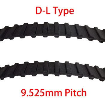 

D-600L D-720L 320 384 T Double Side Tooth 12.7mm 20mm 25mm 38mm Width 9.525mm Pitch Rubber Cogged Synchronous Timing Belt