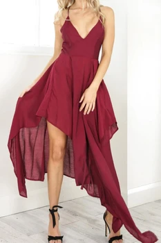 New Design Prom Dress Spaghetti Straps Asymmetrical Party Dress
New Design Prom Dress Spaghetti Straps Asymmetrical Party Dress