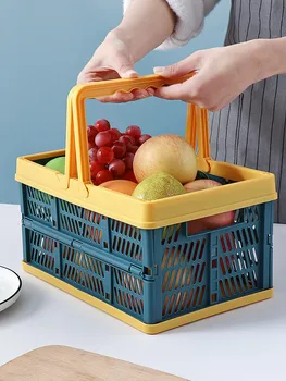 Foldable Portable Plastic Storage Basket Multifunctional Desktop Snack Fruit Basket Miscellaneous Car Storage Box 
Foldable Portable Plastic Storage Basket Multifunctional Desktop Snack Fruit Basket Miscellaneous Car Storage Box