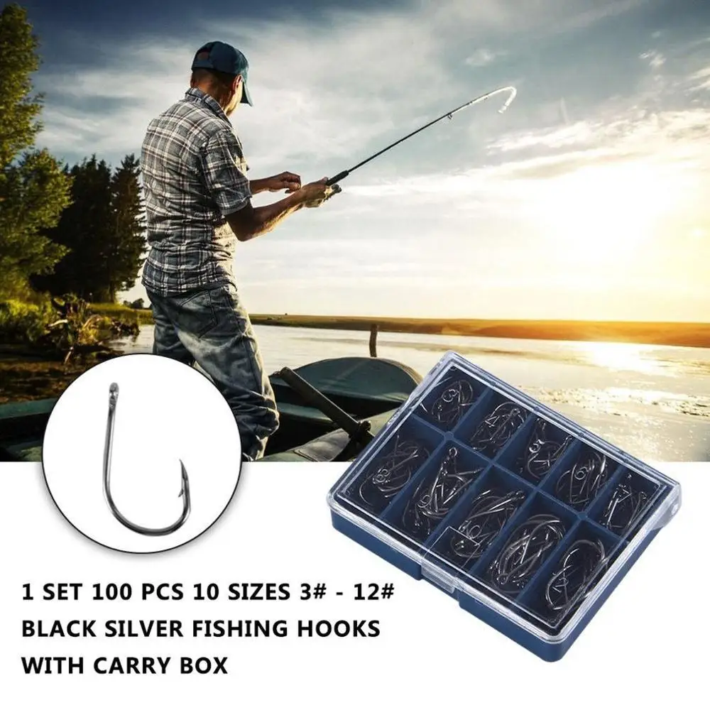 100pcs Fishing Jig Baits Hooks Carp Fishing with Tackle Box Professional Fishing Tackle practical
100pcs Fishing Jig Baits Hooks Carp Fishing with Tackle Box Professional Fishing Tackle practical