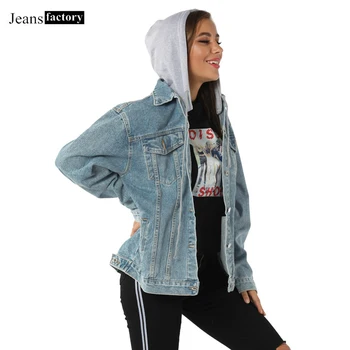 Hooded Jeans Jacket Women Spring Washed Denim Coats Female Blue Solid Full Sleeve Fashion Loose Jackets Overcoats Windbreaker
Hooded Jeans Jacket Women Spring Washed Denim Coats Female Blue Solid Full Sleeve Fashion Loose Jackets Overcoats Windbreaker