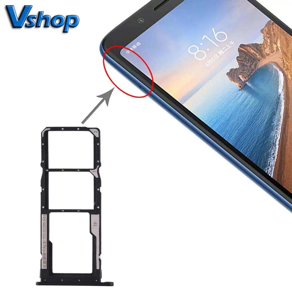 For Xiaomi Redmi 7A SIM Card Tray + SIM Card Tray + Micro SD Card Tray for Xiaomi Redmi 7A
For Xiaomi Redmi 7A SIM Card Tray + SIM Card Tray + Micro SD Card Tray for Xiaomi Redmi 7A