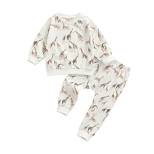 OPPERIAYA Toddler Kids Baby Boys T-shirt and Trousers Autumn Cotton Casual Set Cartoon Animal Print Long Sleeve Tops and Pants
OPPERIAYA Toddler Kids Baby Boys T-shirt and Trousers Autumn Cotton Casual Set Cartoon Animal Print Long Sleeve Tops and Pants