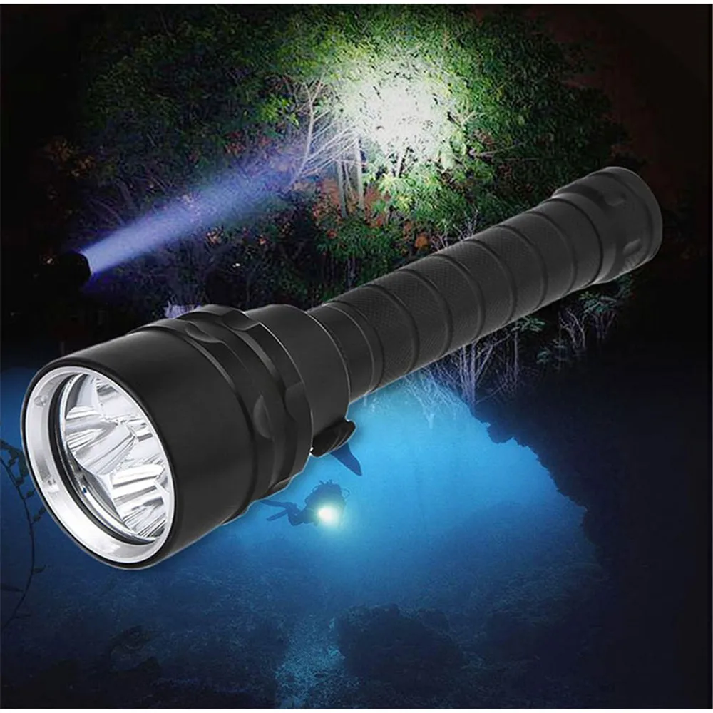 

XML-T6 L2 Powerful Battery Flashlight Diving Professional Portable Dive Torch Underwater Illumination Waterproof Flashlights