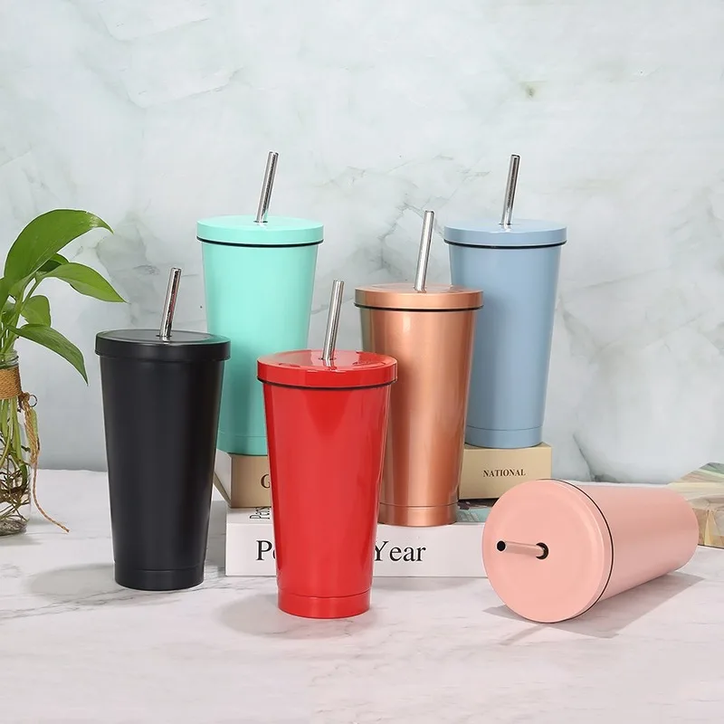 500ml Simple and Stylish 304 Double-layer Stainless Steel Straw Thermos Mug Creative Macaron Water Bottle Car Coffee Cup
500ml Simple and Stylish 304 Double-layer Stainless Steel Straw Thermos Mug Creative Macaron Water Bottle Car Coffee Cup
