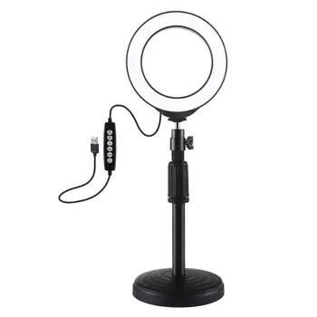 

PULUZ 4.7 inch 12cm USB RGBW Dimmable LED Ring Light Youtube Vlogging Photography Video Lights Cold Shoe Tripod Ball Head