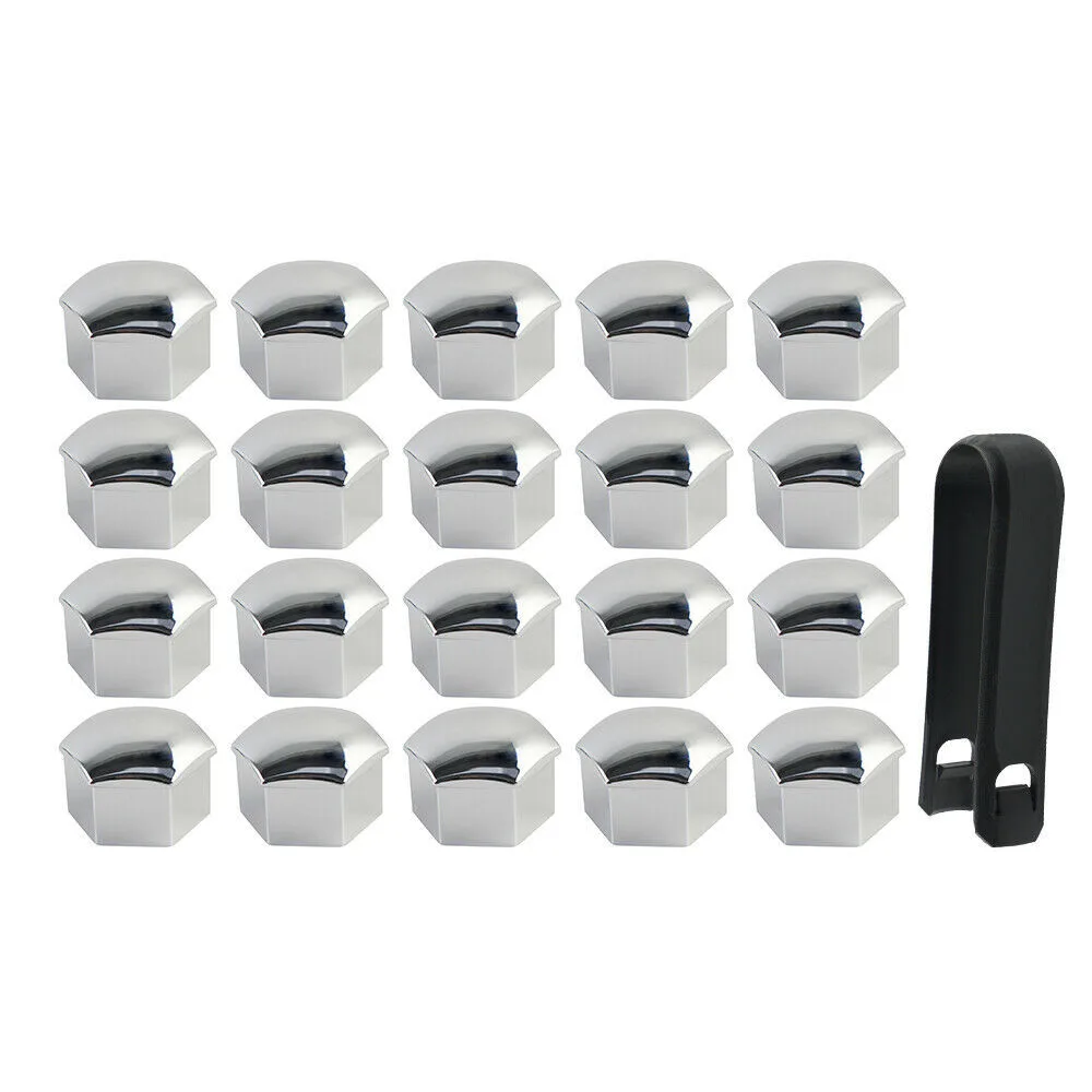 

New Practical Durable Wheel Lug Nut Cap Covers For Tesla Model 3 Model S 18*24mm 20pcs ABS Accessories Plating