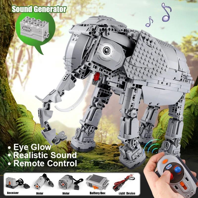 star series Technic war Creative RC Remote Control Elephant Animal Electric Building Blocks toys for Children compatible lego
star series Technic war Creative RC Remote Control Elephant Animal Electric Building Blocks toys for Children compatible lego