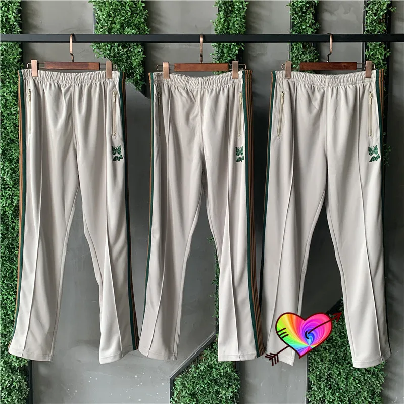 Needles Pants Men Women Green Butterfly Embroidery Logo Needles Track Pants Sports Side Stripe Trousers Inside Tag Label
Needles Pants Men Women Green Butterfly Embroidery Logo Needles Track Pants Sports Side Stripe Trousers Inside Tag Label