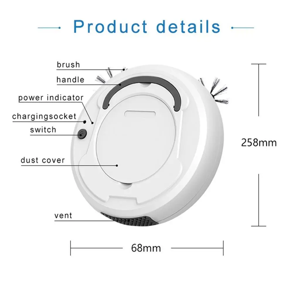 Multifunctional Smart Floor Cleaner 3-In-1 Auto Rechargeable Smart Sweeping Robot Dry Wet Sweeping Vacuum Cleaner
Multifunctional Smart Floor Cleaner 3-In-1 Auto Rechargeable Smart Sweeping Robot Dry Wet Sweeping Vacuum Cleaner