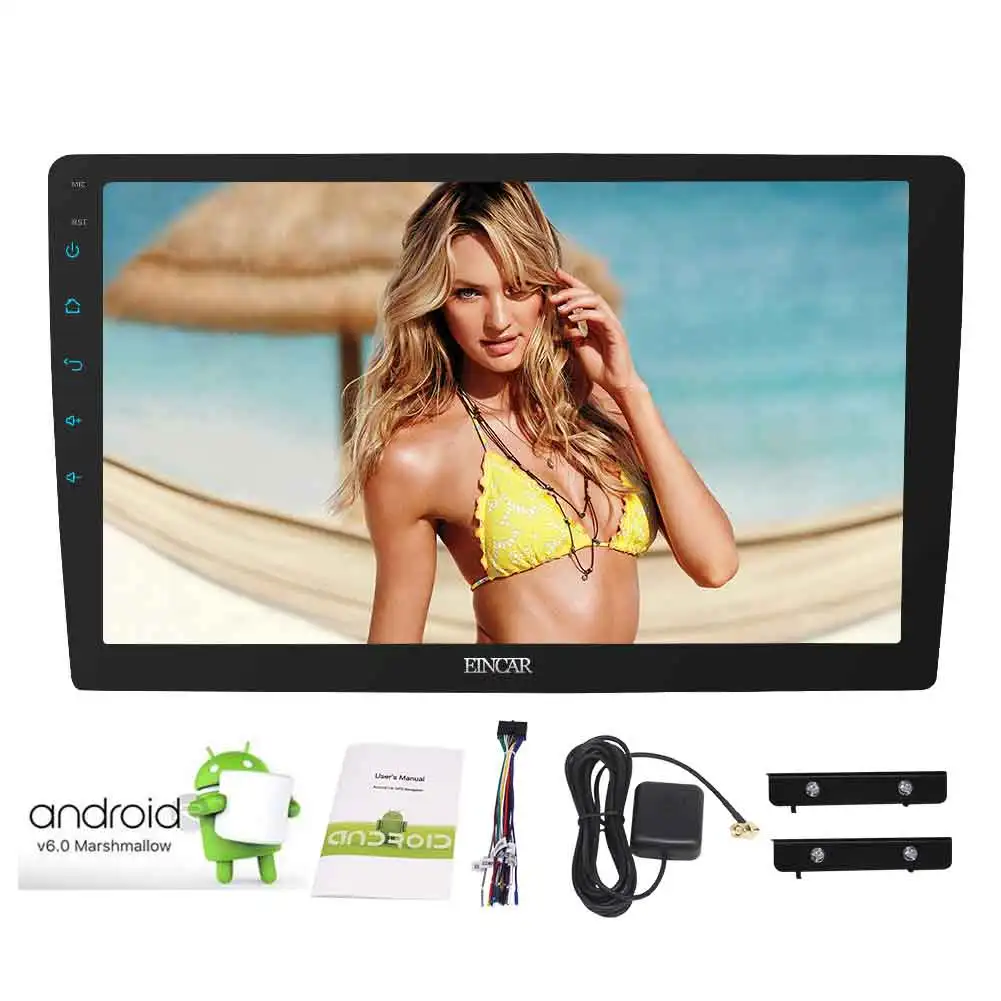 

Android 6.0 Car Stereo Quad Core 2G RAM 16G ROM 7" In Dash 2 Din GPSTouch Screen Car Radio MP5 Player Bluetooth SWC +Rear Camera