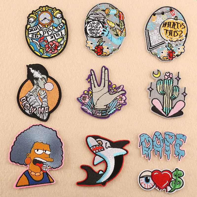 Cute Cartoon Character Animals shark eyeball Embroidered Patches For Clothing Applique Badges Sewing Iron On Patches Stripes
Cute Cartoon Character Animals shark eyeball Embroidered Patches For Clothing Applique Badges Sewing Iron On Patches Stripes
