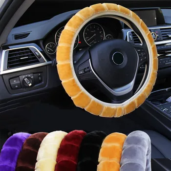 Car Warm Short Wool Plush Car Steering Wheel Cover Comfortable Anti-slip For 36-40CM Elastic Steering-wheel Protector
Car Warm Short Wool Plush Car Steering Wheel Cover Comfortable Anti-slip For 36-40CM Elastic Steering-wheel Protector