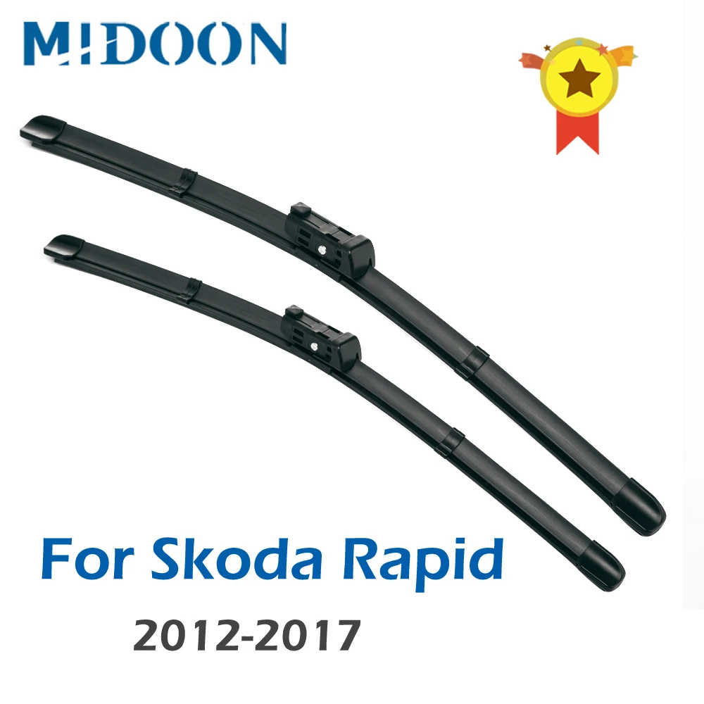 Фото Щетки стеклоочистителя MIDOON для Skoda Rapid Fit Нажимные кнопки 2012 2013 2014 - купить