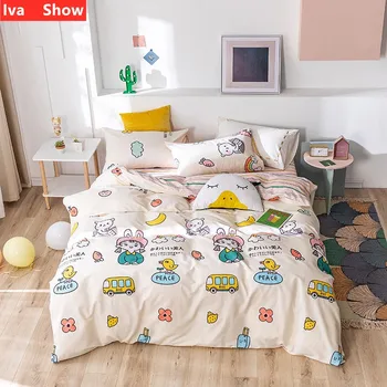 Iva Show Bedding Set Pure Cotton Cartoon Bed Set Little Beauty Quilt Cover Twin Size Queen Size Bed Stripe Sheet Pink Pillowcase
Iva Show Bedding Set Pure Cotton Cartoon Bed Set Little Beauty Quilt Cover Twin Size Queen Size Bed Stripe Sheet Pink Pillowcase