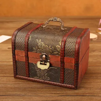 European Royal Retro Wood Jewelry Organizer Handmade Flower Pattern Printing Jewelry Storage Box Treasure Case with Lock Jewelry
European Royal Retro Wood Jewelry Organizer Handmade Flower Pattern Printing Jewelry Storage Box Treasure Case with Lock Jewelry