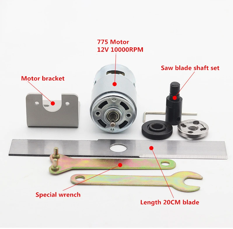 DC Motor with Lawn Mower Set Manganese Steel Blade & Mounting Bracket High Speed 775 DC Motor for DIY Garden Tool Dc Motor
DC Motor with Lawn Mower Set Manganese Steel Blade & Mounting Bracket High Speed 775 DC Motor for DIY Garden Tool Dc Motor