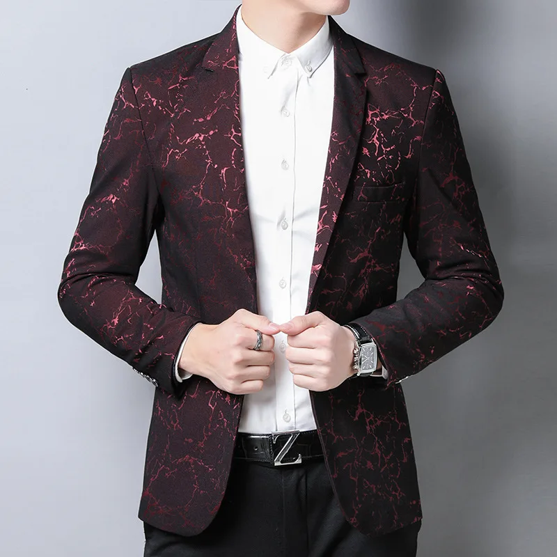 Men's suit autumn 2020 new polyester blue glitter pattern Korean version of large size long-sleeved business casual self-cultiva
Men's suit autumn 2020 new polyester blue glitter pattern Korean version of large size long-sleeved business casual self-cultiva