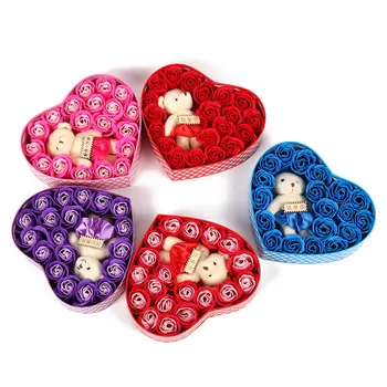 19pcs Soap flowers Hand-made rose Santa bear Christmas and valentine's day gifts Manufacturers direct soap flower gift box 
19pcs Soap flowers Hand-made rose Santa bear Christmas and valentine's day gifts Manufacturers direct soap flower gift box