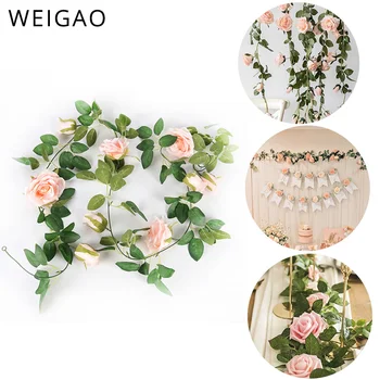 2.5m Fake Rose Vine Garland Artificial Flowers Plants Silk Artificial Roses Flowers string vine For Home Wedding Garden Decor
2.5m Fake Rose Vine Garland Artificial Flowers Plants Silk Artificial Roses Flowers string vine For Home Wedding Garden Decor
