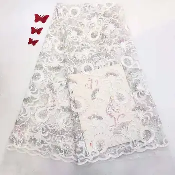 African Lace Fabric High Quality Sequins Fabric Embroidery Lace Trim Nigerian Party Lace Fabric For African Dress PGC2538B-2
African Lace Fabric High Quality Sequins Fabric Embroidery Lace Trim Nigerian Party Lace Fabric For African Dress PGC2538B-2