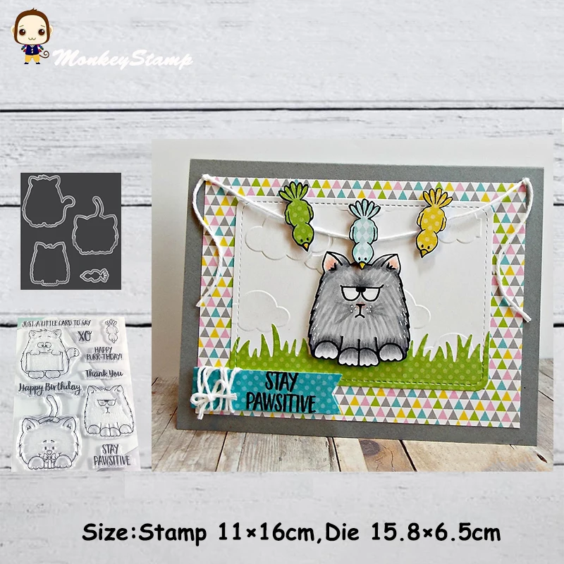 Monkey Lovely Cat Metal Cutting Dies and Stamps Stencil for DIY Scrapbooking photo album Embossing Decorative Paper Cards
Monkey Lovely Cat Metal Cutting Dies and Stamps Stencil for DIY Scrapbooking photo album Embossing Decorative Paper Cards