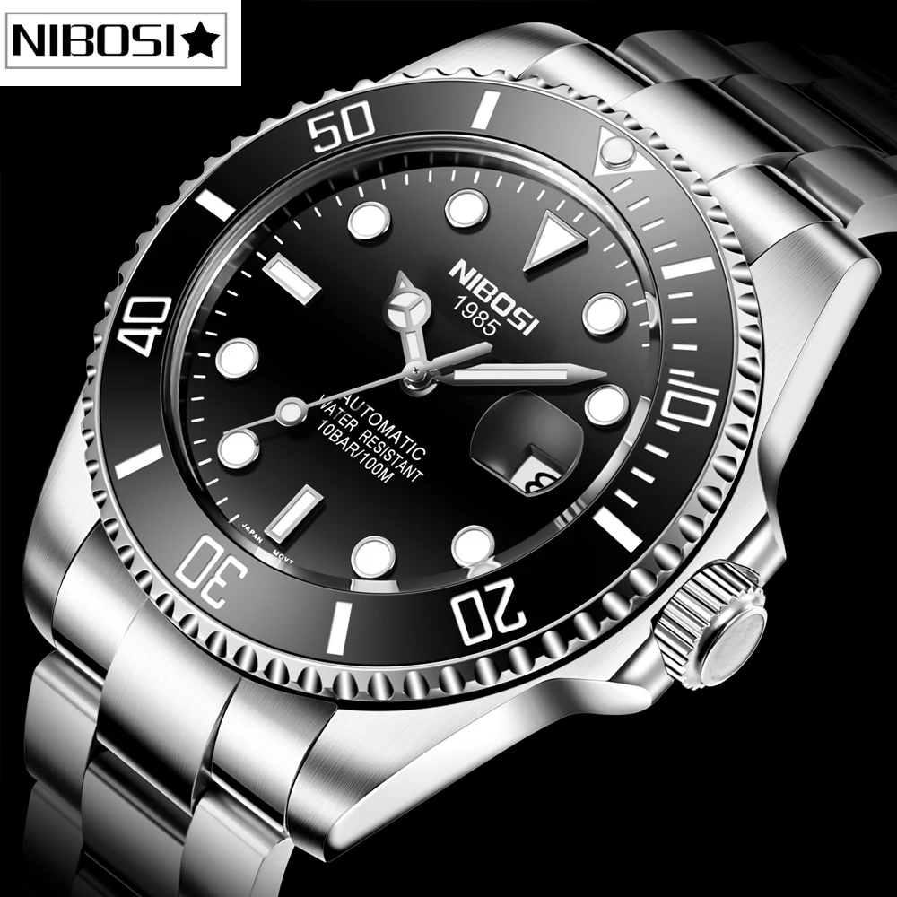 NIBOSI 2020 Men Mechanical Watches Top Brand Luxury Fashion Automatic Male Watch 100ATM Waterproof Luminous Relogio Masculino
NIBOSI 2020 Men Mechanical Watches Top Brand Luxury Fashion Automatic Male Watch 100ATM Waterproof Luminous Relogio Masculino