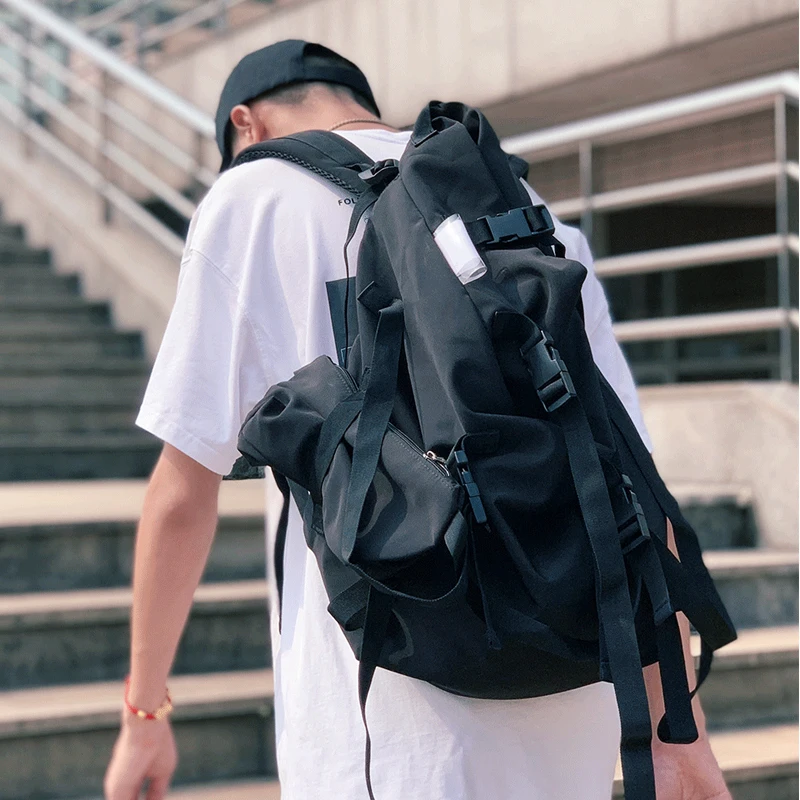 Travel Backpack Men Oxford Multi-function Travel Bag High Quality Street Style Buckle Ribbon Black Backpack for Men Mochilas
Travel Backpack Men Oxford Multi-function Travel Bag High Quality Street Style Buckle Ribbon Black Backpack for Men Mochilas