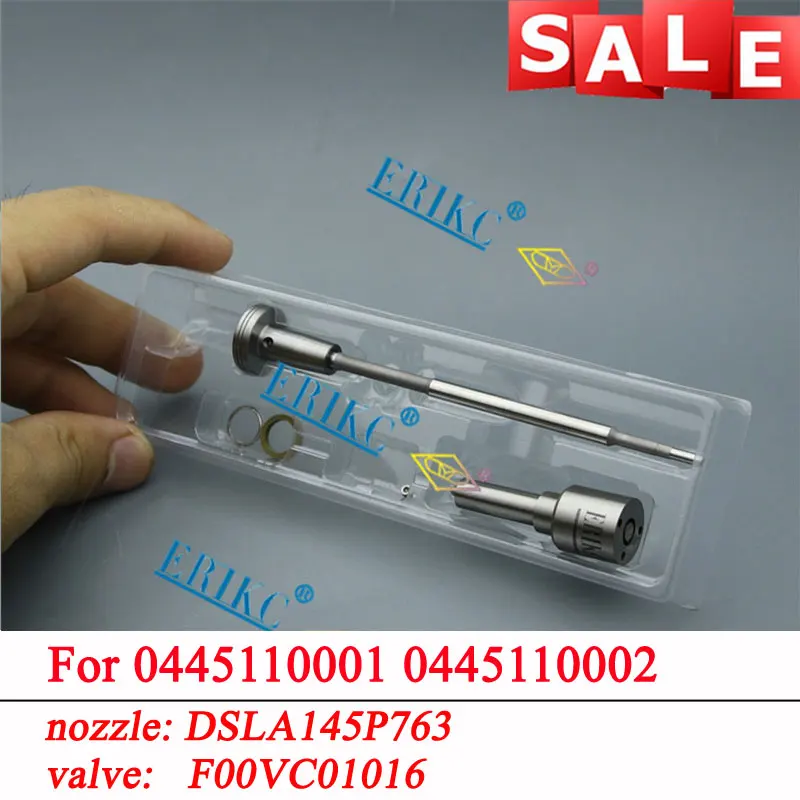 

ERIKC 0445110002 Common Rail Injector Repair Kits Nozzle DSLA145P763 Valve F00VC01016 for Bosch FIAT MB 6460700187 0445110001